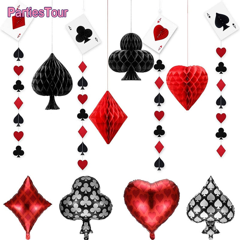 Casino Party Decorations Playing Card Theme Party Birthday Party