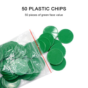 50Pcs/Lot Plastic Poker Chips Casino Bingo Game