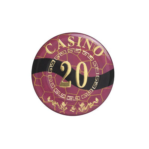 25pcs/set Crystal Round Square Acrylic Poker Chip Sets