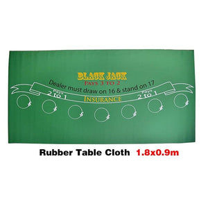Rubber Black Jack 21Points Baccarat Casino Poker Tablecloth
