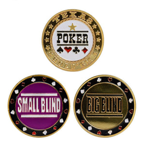 3PCS Casino Metal Texas Poker Chips