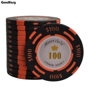 10PCS/LOT Clay Casino Texas Poker Chip Set