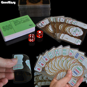 Waterproof Transparent Crystal mahjong playing cards