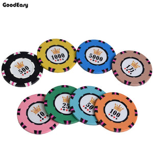 Three-color Texas Hold'em, Clay, with Iron Poker Chips Sets