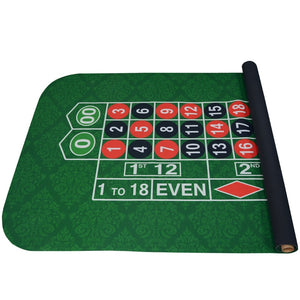 Square Green Roulette Black Jack Poker Table Mat