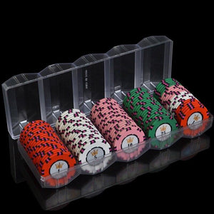 Three-color Texas Hold'em, Clay, with Iron Poker Chips Sets