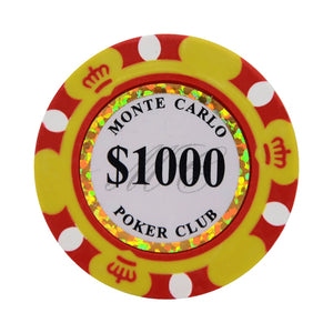 100pcs/Set Golden Clay Poker Chips Casino Coins