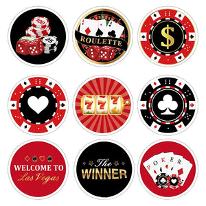 Casino Themed Poker Candy Paper Bag with Sealing stickers