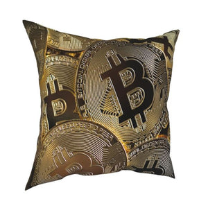 Bitcoins Casual Throw Pillow Cover