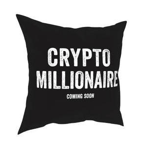 Crypto Millionaire Comin Soon Throw Pillow Cover