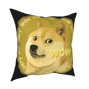 Doge Coin Throw Pillow Cover