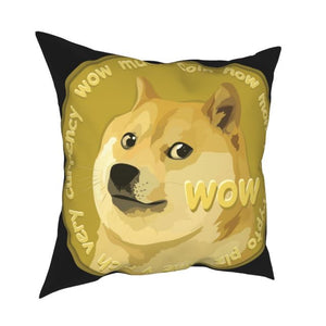Doge Coin Throw Pillow Cover