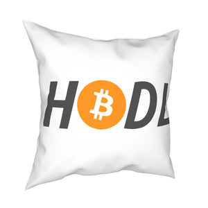 HODL Bitcoin Geek Square Pillow Cover