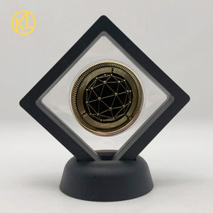 Gold Ada Cardano Crypto Metal  Bitcoin with Showing Stand