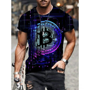 Men Short Sleeve BTC Round Neck Loose T-shirt