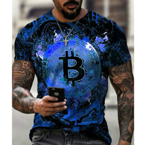 Men Short Sleeve BTC Round Neck Loose T-shirt