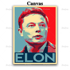 Elon Musk Illustration Wall Art - Tesla Technology Entrepreneur
