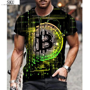 Bitcoin Graphic 3D Printing Men T Shirt