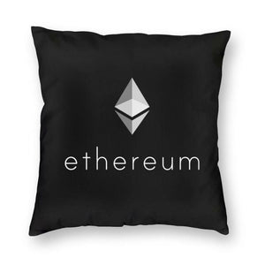 Ethereum Logo Squared Throw Pillow Cover