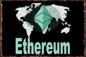 Ethereum ETH Crypto Trade Tin Sign Poster