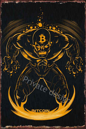 Crypto Bitcoin Is Back Tin Plates Sign Tin Poster