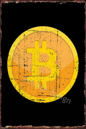 Crypto Bitcoin Is Back Tin Plates Sign Tin Poster