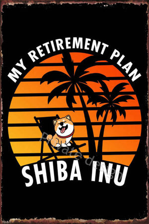 Shiba INU Dog Crypto Metal Sign Tin Plates