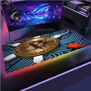 Bitcoin Deskmat Kawaii RGB Gaming Mouse Pad