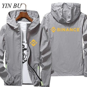 Men Binance Exchange Zipper Windbreaker Pilot Coat