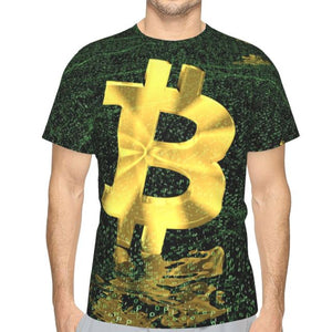 Polyester Bitcoin 3D Printed T-Shirts