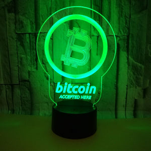 7 Colors 3D Bitcoin Night Light